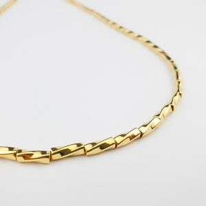 Colar Luiza Torcido Dourado 60cm