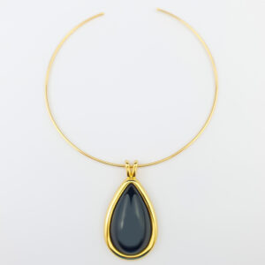 Colar Choker Gota Negra Enigmática