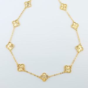 Colar Trevos da Sorte em Dourado