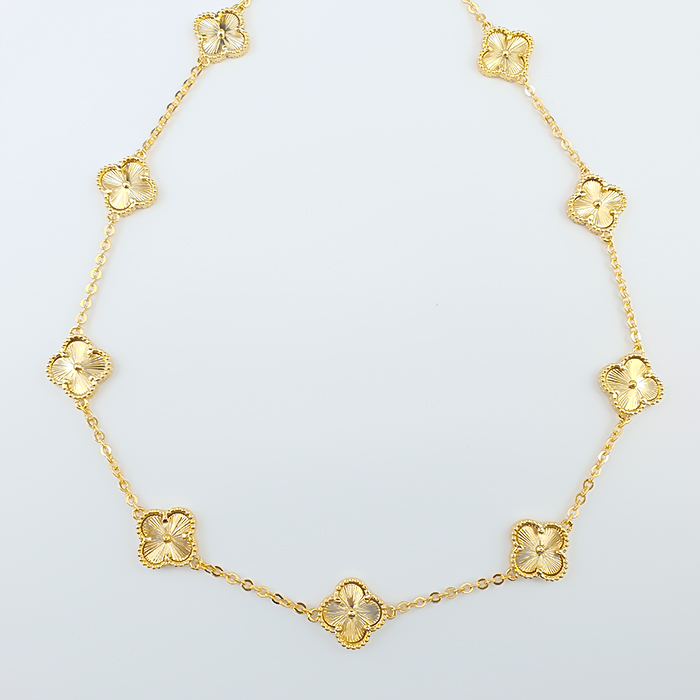 Colar Trevos da Sorte em Dourado