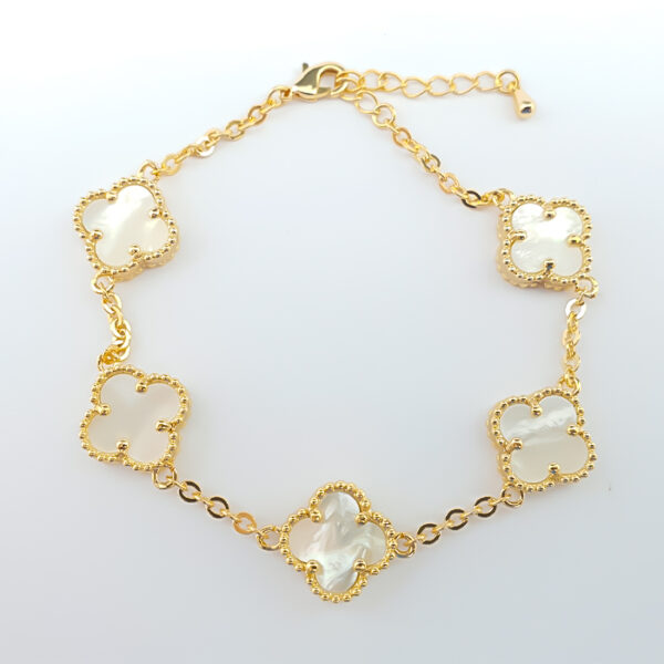 Pulseira Trevos da Sorte em madrepérola