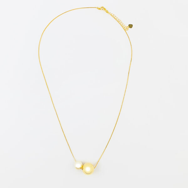 Colar Clara Elo Dourado e Pérola - Imagem 4