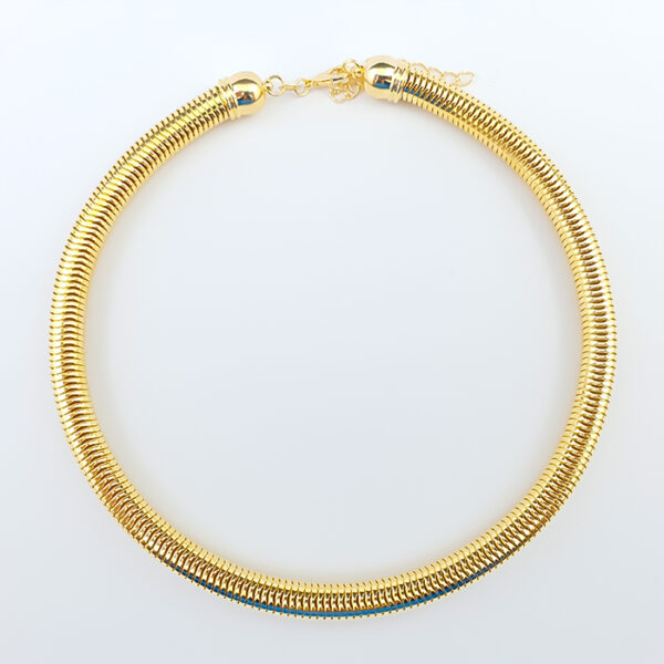 Colar Choker Melissa Escamado Dourado - Imagem 2
