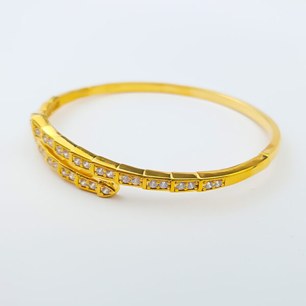 Bracelete  Isis Dourada com Zircônias - Imagem 2