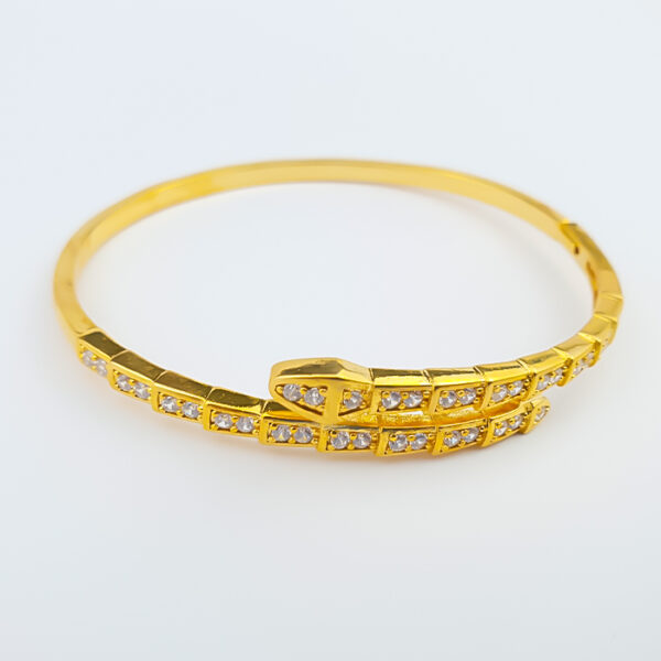 Bracelete  Isis Dourada com Zircônias - Imagem 4