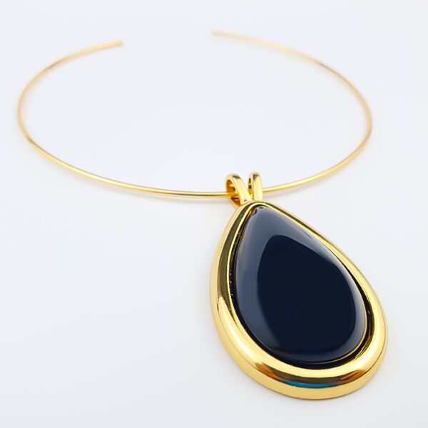Colar Choker Gota Negra Enigmática - Imagem 2