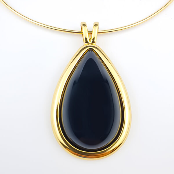 Colar Choker Gota Negra Enigmática - Imagem 3