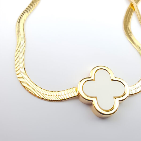 Conjunto Colar e Pulseira Trevo da Sorte - Imagem 4