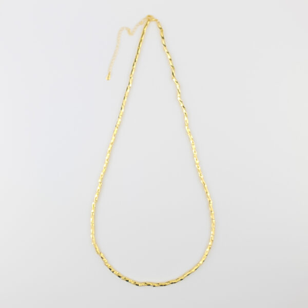 Colar Luiza Torcido Dourado 60cm - Imagem 3