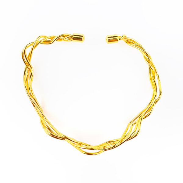 Bracelete Laura Dourada Entrelaçada - Imagem 3
