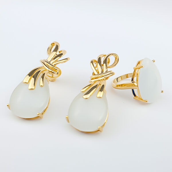 Conjunto Antonella Anel e Brincos Gota - Imagem 4