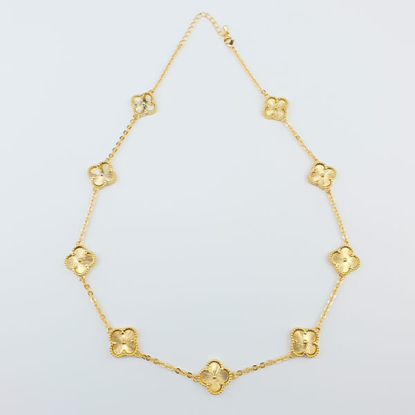 Colar Trevos da Sorte em Dourado - Imagem 2