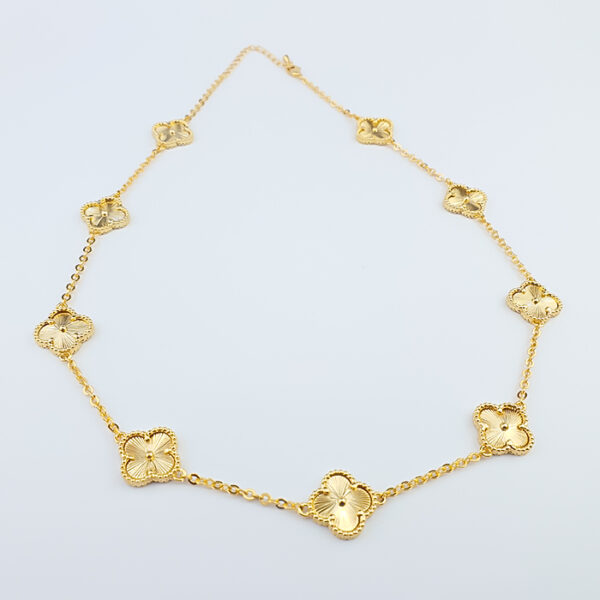 Colar Trevos da Sorte em Dourado - Imagem 3
