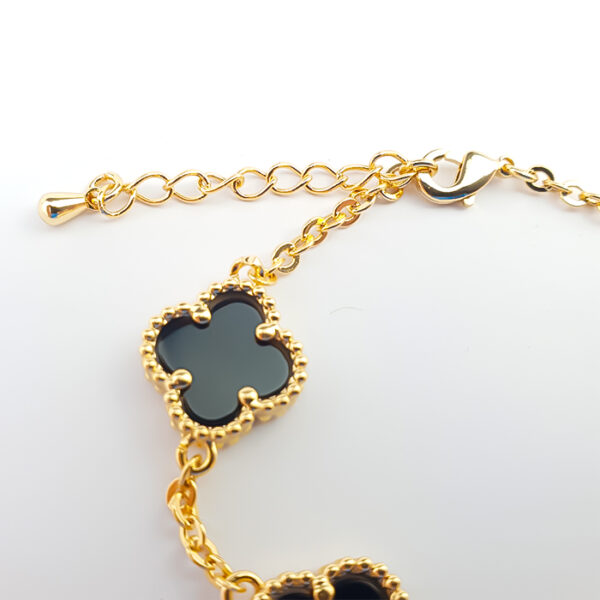 Pulseira Trevos da Sorte Preto Onix - Imagem 4