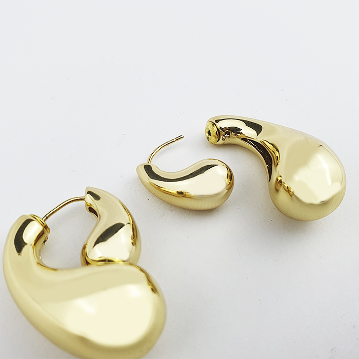 Brinco Valentina Gotas Douradas com Encaixe