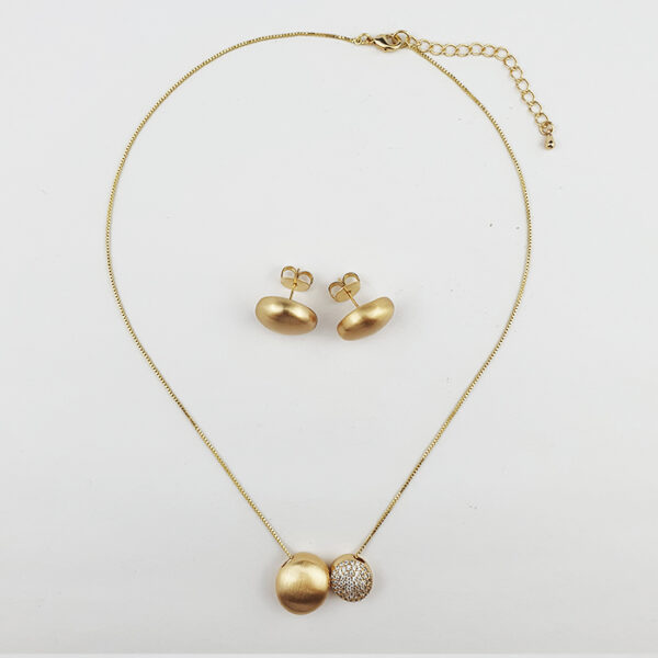 Conjunto Mariana Ouro Fosco e Zircônias - Imagem 2