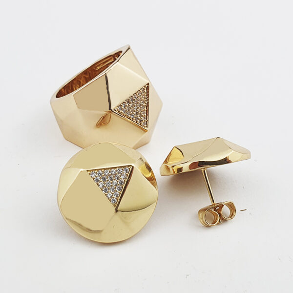 Conjunto Helena Facetas Douradas - Imagem 10
